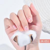 Gel manicure new type of UV light therapy semi-cured and semi-baked gel nail stickers full set of ice-transparent manicure gel manicure JK-051 brown