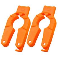 2Pcs Can Openers Easy Grip Ergonomic Non-slip Labor-saving Wide Application Open The Lid Kitchen Gadget Adjustable Jar Lid Openers Household Supplies oranžinė