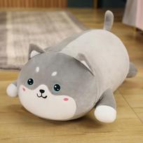 Didelis haskis šuo kiaulė pliušinis ilgas pagalvės minkštas miego pagalvėlės mielas triušis meškiukas pliušiniai žaislai kūdikiui mergaitei kawaii dovana 80cm no liner white
