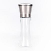 Pipirų ir druskos malūnėlių rinkinys Virtuvės prieskonių buteliukai Nerūdijančio plieno Stiklinis malūnėlis 1PCS gray