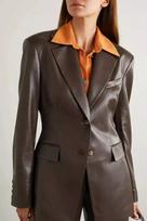 AL KHALID Stylish Button Women Brown Party Blazer Classic Real Genuine Lambskin Leather XS ruda