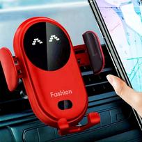 Automatinis infraraudonųjų spindulių indukcinis automobilinis belaidis įkroviklis, automobilio oro ventiliacijos angos mobiliojo telefono greito įkrovimo laikiklis, automobilio priedai, biuro reikmenys, mokyklinės prekės raudona