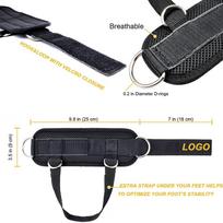 Women Men Adjustable Cable Ankle Straps Foot Support D-Ring Gym Ankle Strap Belt