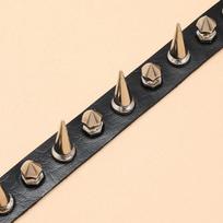 Long Spike Choker Punk dirbtinės odos apykaklės gotikinio stiliaus karolių priedai juoda