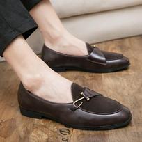 Men's British Versatile Lazy Shoes, Casual Formal Wear, Italian Casual One Foot Kick 38