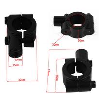 Motociklo vairo veidrodinio pagrindo 8 mm 10 mm spaustukas galinio vaizdo veidrodžio atramos adapteris 8mm juoda