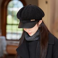 New Waffle Weave Octagonal Beret, Retro Versatile Painter Hat, Outdoor Fashion Newsboy Hat, Suitable for Women one size