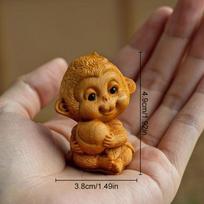 Mini medžio drožinys Kinų zodiako šuo tigras drakonas miela maža gyvūno statulėlė rankdarbiai vaikų dovana ornamentai