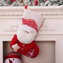 Didelės Kalėdinės kojinės Raudonos ir baltos megztos Senjorų Kalėdinės kojinės Saldainių maišelis Dovanų maišelis Vaikų dovanų maišelis snowman red