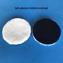 Velvet Self-Adhesive Wool Ball Car Waxing Microfiber Disc, 3/4/5/6 Inches black