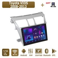 Android Carplay Car Radio For Toyota VIOS 2008-2013 Multimedia Player Head Unit Stereo GPS Navigation BT WIFI 2+32GB 1+16GB brown