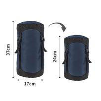 Ultralight For Camping Storage Bag For Sleeping Bags Durable Nylon Moisture Resistant 40D Ripstop Material Space Saving Design black