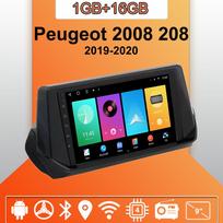 Android Carplay Automobilinis Radijas Peugeot 2008 208 2019-2020 Multimedijos Grotuvas Pagrindinis Blokas Stereo GPS Navigacija BT WIFI 2+32GB 1+16GB orange