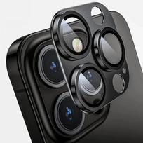 Metalinis apsauginis stiklas kameros objektyvui, skirtas IPhone 16 Pro Max 14 13 15 Pro Max 12 Mini 14 Plus 14Pro 13Pro 15Pro I15 Stiklinis objektyvo dangtelis Priedai iphone 16promax juoda