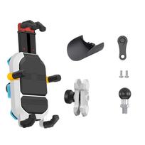 Motorcycle Phone Mount Holder Waterproof Motorcycle Cell Phone Holder theft Rotation M8/M10 Screw Mount for 3.5-6.5inch Phone 19.5*7.5*8.3cm,M8