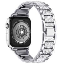 Classic Bling Diamond Women Strap for Apple Watch Band 40mm 45mm 44mm 41mm 42mm 38mm Metal Belt Iwatch Series 7 SE 6 5 4 3 8 9 Bracelet 42mm 44mm 45mm 49mm gray