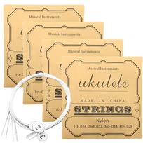 4Pcs/set Ukulele String Nylon Strings Replacement Accessory Set for Ukulele Nylon Strings Replacement Parts for Ukelele white