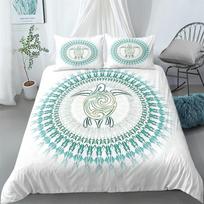 Mandala Duvet Cover Set Blue Pink Boho Chic Bedspreads Romantic Bedclothes Bohemian Bedding Set King Polyester Comforter Cover 70x133cm 2pcs white