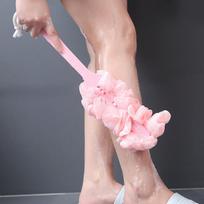 Long Handle Back Brush Body Scrubbers Shower Hanging Body Brush Sponges Soft Mesh Bath Shower Brushes Bath Accessories for Adult beveik baltos spalvos