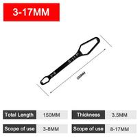 3-17mm 8-22mm Universalus Torx Raktas Lenta Reguliuojamas Dvigubos galvutės Torx Raktas Savaime prisiveržiantis Raktas Daugiafunkciniai Rankiniai Įrankiai white