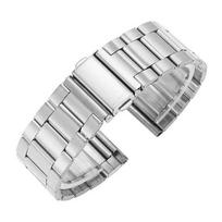 Nerūdijančio plieno laikrodžio dirželis, skirtas Apple iWatch, Huawei TG – trijų karoliukų grandinės dirželis 20*20mm With Links white