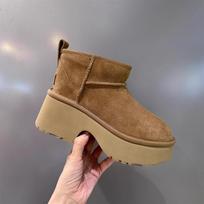 Moteriški sniego batai su vilnos pamušalu, šilti ankle boots žiemai, šilti lauko batukai 35 brown