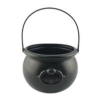 Halloween Theme Witch Candy Bucket Black Cauldron Decoration Props Multipurpose Storage Container for Treats and Gifts 1PC