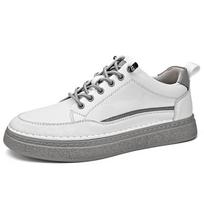 Men's Leather Flat-bottomed Soft-soled Low-top One-pedal Trend Casual Shoes 38 balta