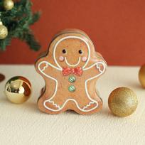 Gingerbread Man Iron Gift Sugar Box Christmas Merry Home Decoration New Year Christmas Gift Box Christmas Decoration 1 Piece Santa Claus white