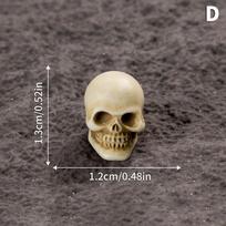 3D Baisus Helovino Papuošalas Miniatiūrinis Antkapis Vaikas Skeletas Kaukolė Mikro Dervos Figūrėlės Ornamentai Helovino Rekvizitas beige