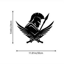1pc Ancient Greek Spartan Warrior Wall Decor - Metal Helmet Art for Home Decoration, Living Room, Bedroom, Kindergarten, Nursery šviesiai pilka spalva