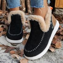 Fashion Women's Boots Warm Fur Winter Shoes Women 2024 New Winter Boots  Slip On Ankle Boots Snow Winter Footwear Female 36 juoda