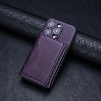 Tinka MagSafe magnetinių kortelių laikikliui Piniginės tipo kelių kortelių lizdas IPhone15promax trijų kartų mobiliojo telefono laikiklio rinkinys violetinė