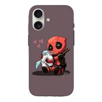 Coque Iphone 16 Plus Bébé Deadpool avec Licorne juoda