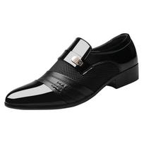 Madingi Buvę Vyriški Batai PU Odiniai Batai Vyrams Prabangūs Didelio Dydžio Šventiniai Biuro Atsitiktiniai Batai Mokasinai Zapatos De Vestir Hombre 38 juoda