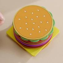 8PCS Restaurant waterproof and oil-proof cup mat Thickened PVC coffee cup non-slip thermal insulation mat household coaster set As shown in the figu