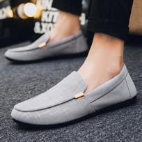Leather Shoes for Men Slip-on Man Casual Shoe New In Fashion 2024 Trend Footwear Offer Legitimate High Quality Low Price Social 39