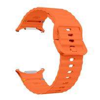Silicone Strap for Samsung Galaxy Watch Ultra 47mm No Gap Sport Breathable Waterproof Bracelet for Galaxy Watch Ultra 47mm Strap Galaxy Watch Ultra oranžinė