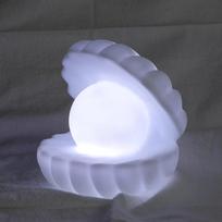 Mini Pearl Mussel Night Light Soft Lights Cartoon Shell Lamp Bedroom Nightstand Desktop S normal+fade light balta