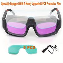 1 set of self-dimming welding glass  solar auto-dimming welding glass, ion welder glasses, auto-dimming eye shield gray