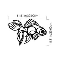 Carp Metal Wall Decoration – Elegant Wall Art for Halloween & Interior, Stylish Home Decor, Hanging Metal Art for Any Space šviesiai pilka spalva