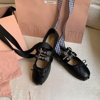 Fashion Fashion Silk Women Ballet Flats Footwear Lolita Shoes Luxury Autumn Female Butterfly-Knot Round Toe Ladies Dance Shoes 37 juoda