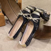 Fashion 2024 New Flat Ballet Shoes Women's Shoes Retro Satin Mary Jane Shoes Women Fashion Bowknot Casual Single Shoe Zapatos De Mujer 35 juoda