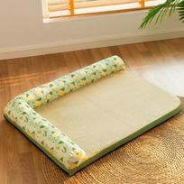 Pet House Summer L-shaped Enclosure Mat Kennel Cool Breathable Small and Medium-sized Dog Bed Cat Summer Cat Mat S（45*35cm）