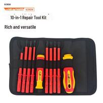 Insulated Multi-Function Screwdriver Set with Tool Bag for Electricians null