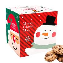 Christmas Cookie Boxes Small Christmas Elk Snowman Santa Claus Box 25cm/9.84in Holiday Candy Box With Lid Christmas Themed Box OTHER red