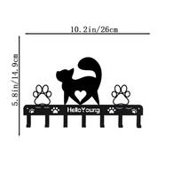 1pc Iron Art Metal Paw Pet Cat Hanger 7 Hooks Coat Key Lead Leash Wall Rack Holder Organizer Towel Rack Organizer Storage rack juoda
