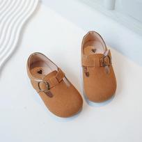 Children Retro Leather Shoes Britain Style Kids Flats Moccasin Shoes Simple Boys Girls Casual Shoes Round Head Size 21-35 21 geltona