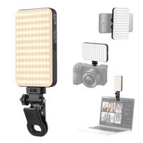 Pocket LED Video Light LED Fill Light Video Conference Light 2500K-9000K Dimmable Built-in 3000mAh juoda