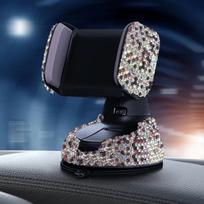 2024 Deimantinis Bling Automobilinis Telefono Laikiklis Kalnų Krištolo Kristalų Laikiklis Universalus Tinka Mobiliojo Telefono Laikiklis Automobilio Salono Aksesuarai Moterims violetinė